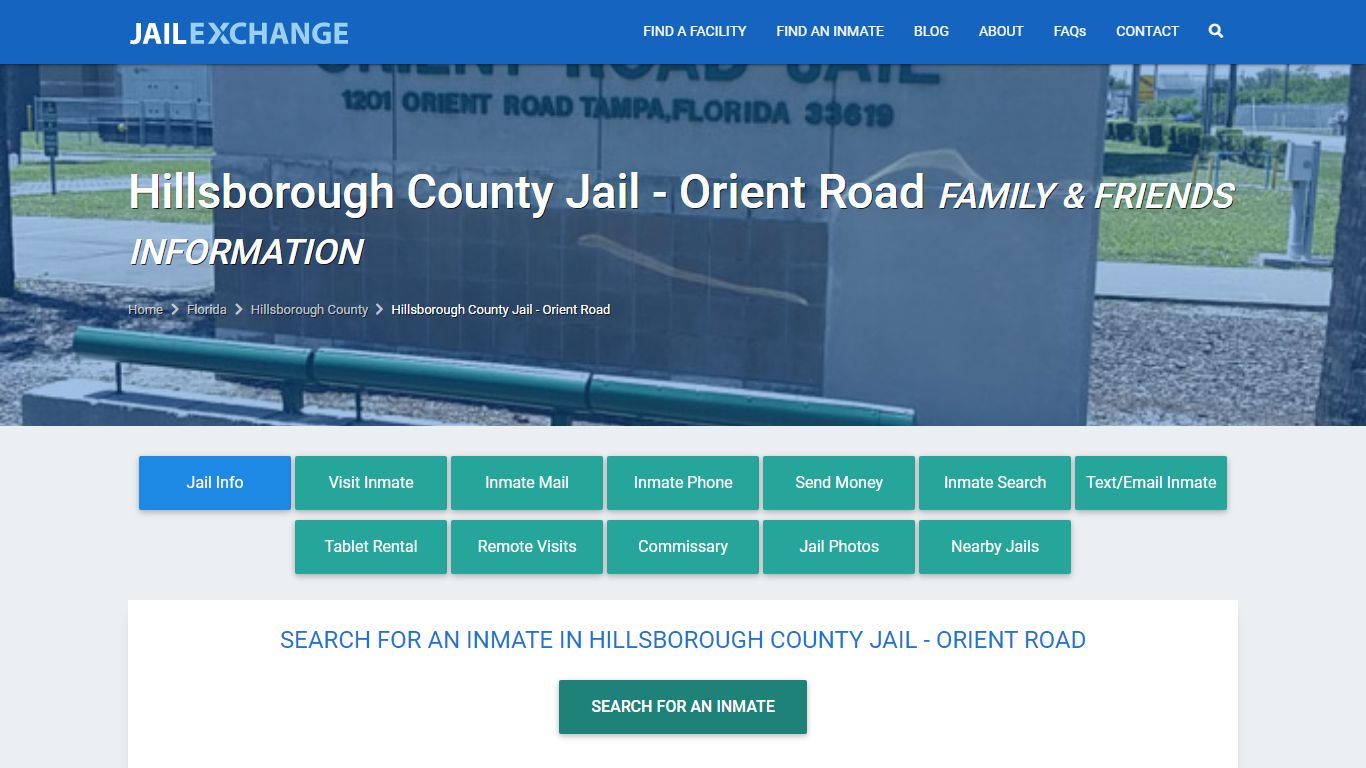 Hillsborough County Jail - Orient Road FL | Booking, Visiting, Calls, Phone